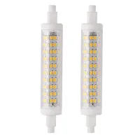 2ชิ้น120LED 10วัตต์1100LM R7S 118มิลลิเมตรหรี่แสงได้100-265โวลต์3000พันวอร์มสีขาวสิ้นสุดวันที่สองทังสเตนหลอดฮาโลเจนเปลี่ยน