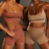 【CW】 Solid High Waist Seamless Yoga Set 2PCS Sportwear Women Set Workout Clothes For Women