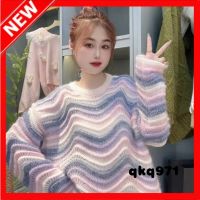 qkq971 Sweaters For Women Knitted WomenS 2022 Autumn And Winter New Fishbone Thread Hollow Lazy Wind Fashion Knitted Sweater