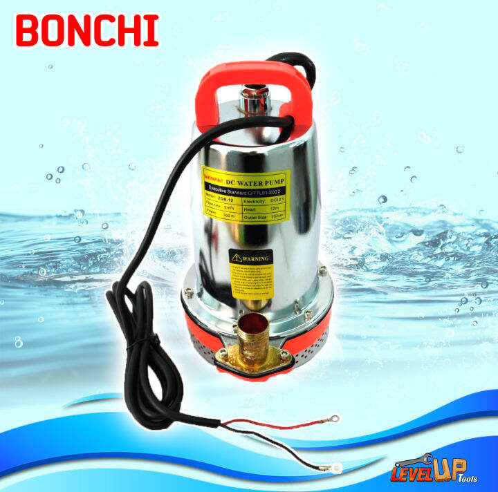 bonchi-ปั๊มแช่แบตเตอรี่-dc-12v-300w-มอเตอร์ทองแดงบริสุทธิ์-สายไฟ-2-เมตร-พลังงานแสงอาทิตย์-แบตเตอรี่-พร้อมคีบแบตเตอรี่-ปั๊มจุ่ม-รุ่น-zqb12-12v