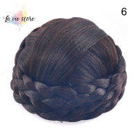 [La VIS] ผู้หญิงถักคลิปในผมมวยมวยโดนัท Roller Bun hairpiece EXTENSION 6