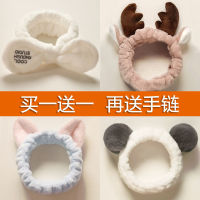 Korea cute and simple hair band tie headgear wash face hair band hairpin headscarf female headdเกาหลีน่ารักที่เรียบง่ายหน้ากากผมวงผมผูกหมวกล้างหน้าคาดศีรษะกิ๊บผ้าโพกศีรษะหญิงผมวง