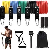 11pcs/set Resistance Bands 150 LBS Sport Elastic Fitness Rubber Bands Yoga Exercise Gum Traning Expander Tape Home Gym Equipment Exercise Bands