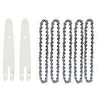 5PCS 6Inch Chainsaw Chain with Replacement Chainsaw Bar for Cordless Electric, Chainsaw Chain, Guide Saw Chain for Wood