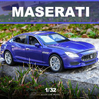 1:32 Maserati Quattroporte Coupe Alloy Car Model Diecasts Metal Toy Car Model Simulation Sound Light Collection Childrens Gift