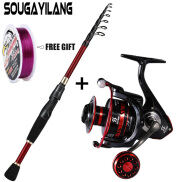 Sougayilang Bộ Cần Câu Và Cần Câu Cần Câu Đúc Quay Tay Cầm EVA 1.8M