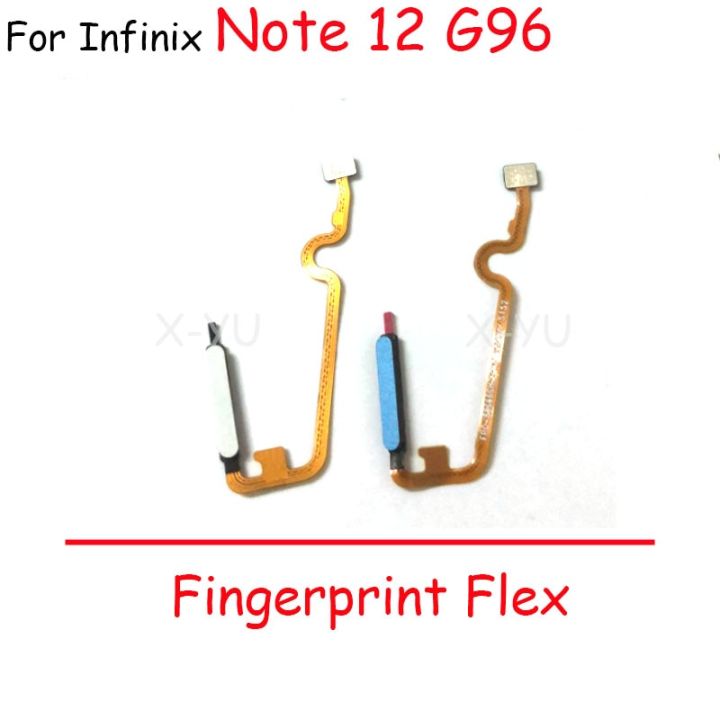 สำหรับ Infinix Note 12 G96 X670 / Note 12 Pro X676B / Note 12 Pro 5G X671B ปุ่มโฮมเซ็นเซอร์ลายนิ้วมือสายเคเบิลงอได้จ่ายไฟกลับ