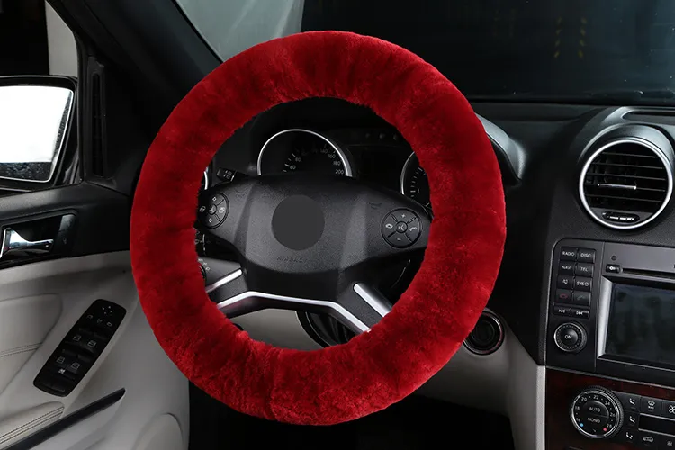 Soft And Warm 100% New Zealand Wool Fluffy Steering Wheel Cover