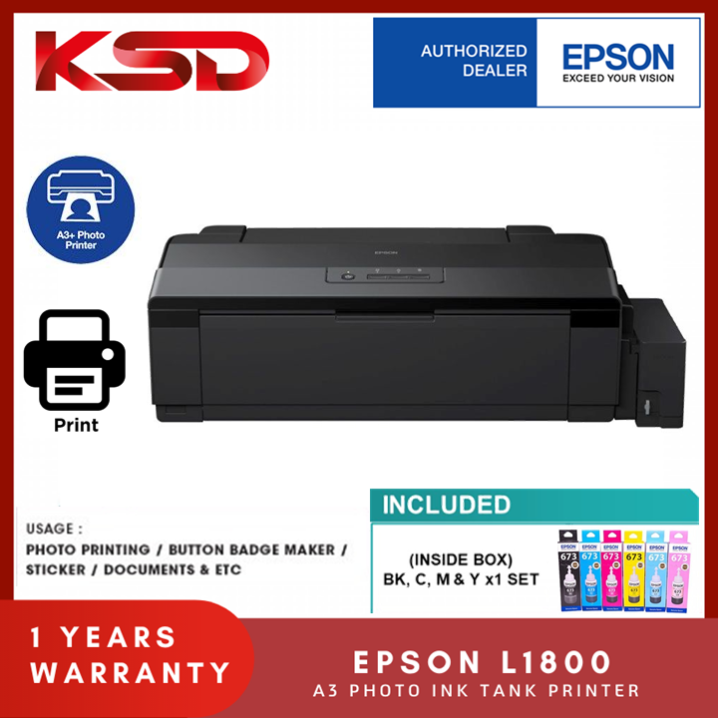 Epson L1800 A3 Photo Ink Tank Printer Borderless A3 Photo Printing Made Truly Affordable Lazada 1547