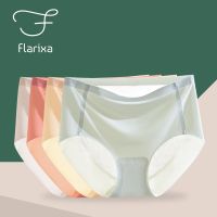 【YF】 Flarixa Silk Womens Panties Seamless Mid Waist Antibacterial Briefs Cotton Crotch Breathable Size Shorts Thongs