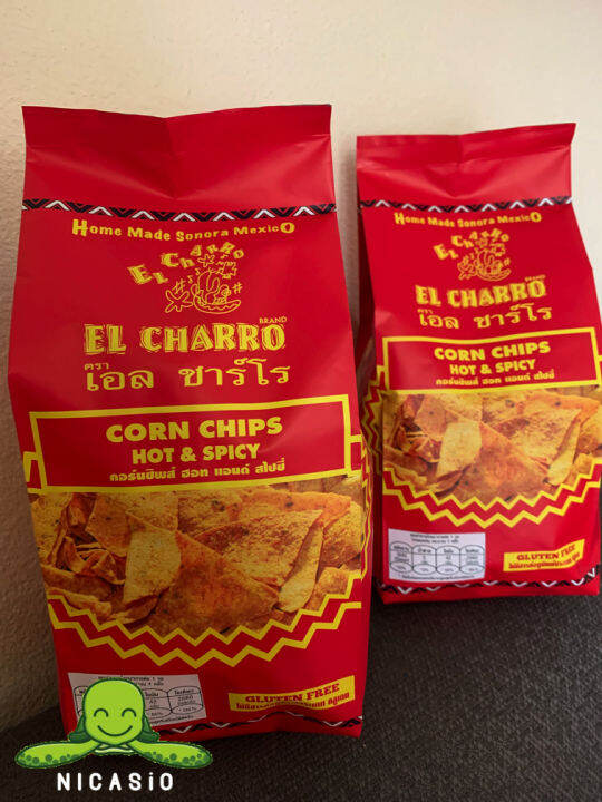 Corn Chips Hot & Spicy Size 200g. by EL CHARRO Lazada.co.th