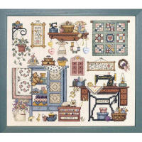 Top Quality Beautiful Lovely Counted Cross Stitch Kit Sew Cozy Sewing Room Machine Dim 72378