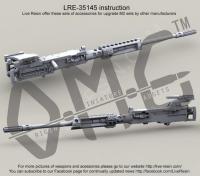 [Scale Model Kit] Live Resin LRE-35145 1/35 M2 Browning .50 Caliber Machine Gun Body with Surefire HellFighter Mount barrel brac