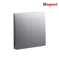 Legrand สวิตช์สองทาง 2 ช่อง สีเทาดำ 2G 2Ways Switch 16AX รุ่นมาเรียเซนต์ | Mallia Senses | Dark Silver | 281003DS | บิทิสมาร์ท | BTiSmart