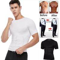 New body-shaping shirt corrective posture mens abdominal control shape sports tight vest elastic body-shaping underwear mens body-shaping clothes