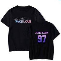 Fake Love Tshirt 92Jin 97Jungkook Alphabet Print Bangtan Pullover Tshirt