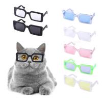 ZZOOI Lovely Pet Cat Glasses Small Dog Glasses Personality Funny Dress Accessories Plastic Transparent Cat Glasses