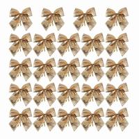 24Pcs Decoration Ornament Hanging Bowknot Bow Butterfly Decore Tree Cute Christmas Tree (24pcs)