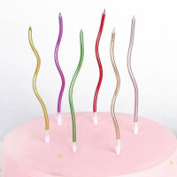 New Metal Chrome Color Diy Round Gold-plated Cake Decor Metallic Creative Birthday Candles