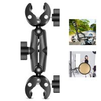 Motorcycle Dualheads Crab Clamp Action Camera Mount Handlebar Fixed Mount For Gopro Sports Action Cameras