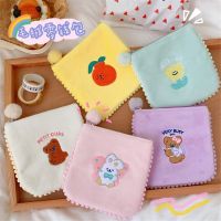 1PC Cartoon Bear Embroidery Plush Bag Cute Clutch Bag Data Cable Earphone Storage Bag Key Case Coin Purse