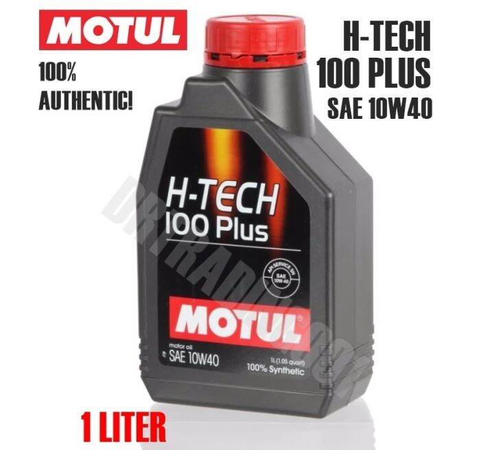 Motul H Tech 100 Plus Sae 10w40 Motor Oil 1 Liter 100 Synthetic Lazada Ph