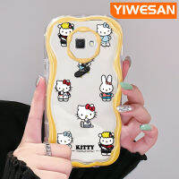 YIWESAN เคส J2 J7ปลอกสำหรับ Samsung นายก J7ไพรม์2อย่างดีเยี่ยมมีสไตล์เฮลโลคิตตี้และกระต่ายสีสันสดใสเนื้อครีมคลื่นขอบเคสโทรศัพท์โปร่งใสกล้องกันกระแทกซิลิโคนอ่อนชัดเจน