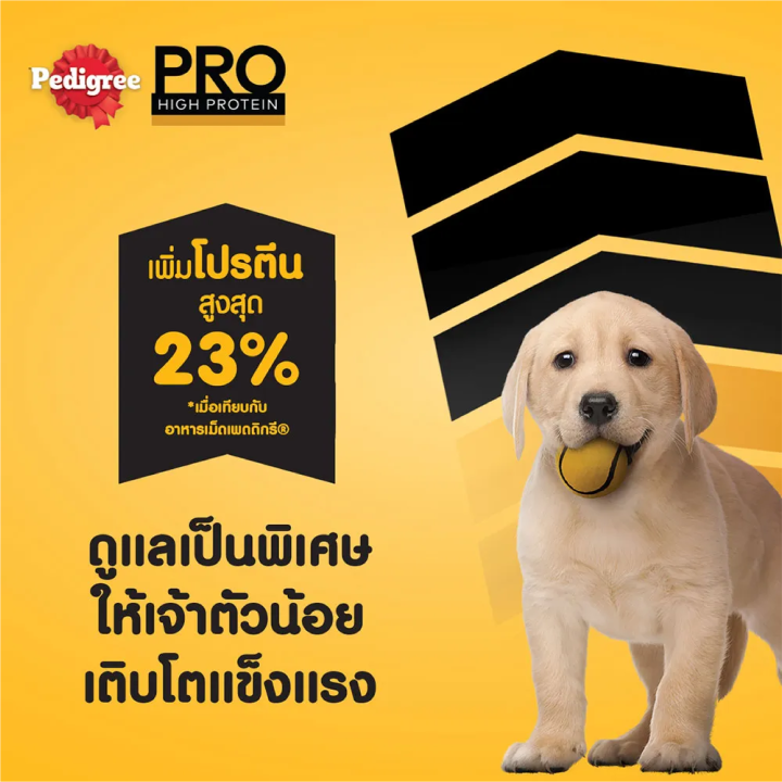 อาหารเม็ดสุนัข-pedigree-pro-เพิ่มโปรตีนมากกว่าเดิม-สุขภาพแข็งแรง-สำหรับทุกสายพันธุ์-1-3-1-5kg-สูตรที่ดีที่สุดที่pedigree-pro-เคยทำมา