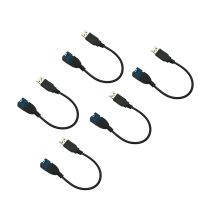 5pcs Car Audio Input Media Data Wire 2.0 USB To Mini USB Port Cable Adapter For Nissan Ford Series USB AUX Transfer