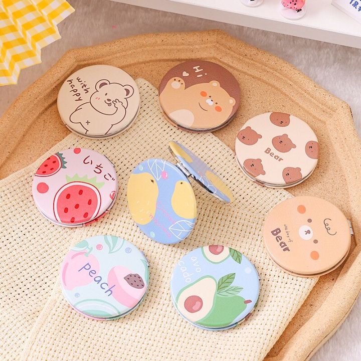 mixed-color-folding-double-sided-mirror-handheld-makeup-mirror-portable-cute-mini-mirror-cosmetics-girl-mirror-diy-make-up-tools-mirrors