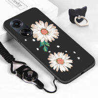 Case4you สำหรับ OPPO A1 5G A98 5G F23 5G (แหวนใส่นิ้ว + เชือกเส้นเล็ก) เคสลายสับปะรดดอกไม้เดซี่เคสโทรศัพท์ป้องกัน TPU ซิลิโคนกันกระแทกสำหรับเด็กผู้หญิงเด็กผู้ชายฝาหลัง