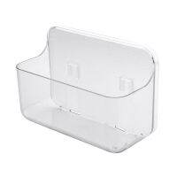 Bathroom kitchen transparent storage rack wall-mounted bathroom rack storage bag multi-function basket without punching