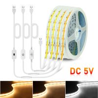 USB 5V COB Led Strips 300LEDs/m Dimmable or Motion Sensor COB Led Tape Lights For Room Bedroom Kitchen Adhesive Ribbon Led 5V