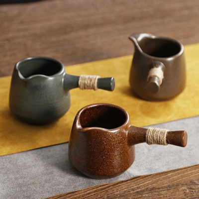 Stoneware Side Handle Fair Cup Ceramic Antique Fair Mug Tea Pot Tea Making Kung Fu Teaware Tea Pitcher Tea Funnel Accessories