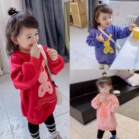 [COD] sweater cartoon long fleece thickened top 21 winter new foreign trade childrens