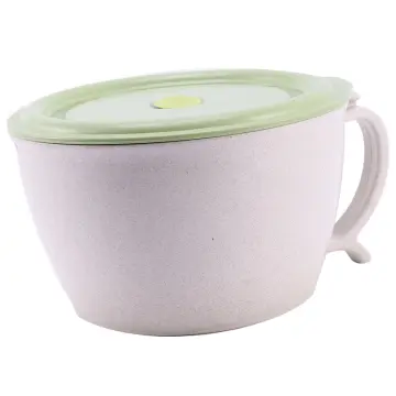 Microwave Noodle Bowls with Lid-40 OZ Wheat Straw Soup Mug with