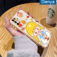 เคส Dienya สำหรับ TECNO POVA 2เคสการ์ตูนเด็กผู้หญิงชานมใหม่กรอบสี่เหลี่ยมเคลือบพื้นผิวเคสนิ่มซิลิกาเจลกันกระแทกเคสมือถือฝาครอบป้องกันเลนส์กล้องถ่ายรูป