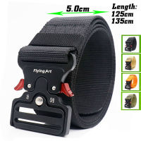 3.84.35.0CM Military Nylon Tactical Belt Army Men Heavy Duty Metal Buckle Belts Outdoor Combat Hunting Pants Waist Belt