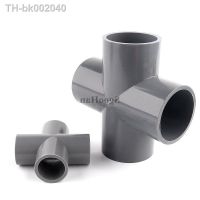 ₪▧☂ 1 5pcs ID 20 63mm PVC Pipe Cross Connector 4 way Connector Garden Irrigation Aquarium Fish Tank Adapter Water Pipe Fittings