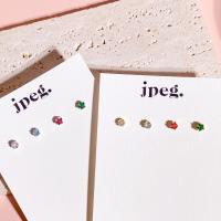 jpegshop tiny star gem earring set