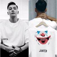 เสื้อยืดลําลองสําหรับผู้ชายแขนสั้นคลาสสิคพิมพ์ลาย  Zhenyue Clown Printed Short-Sleeved T-shirt Mens Summer Trendy Loose Crew Neck Casual Half-Length Sleeve Versatile IOWO