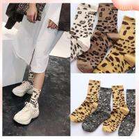 LULU Personality Retro Comfortable Winter Warm Stretchy Leopard Socks Cotton Hosiery