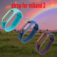 Silicone Strap For Xiaomi Mi Band 2 For Women Man Dual Color Bracelet Smart Watchband Sport Wrist Band Cover For Xiaomi Miband2 Smartwatches