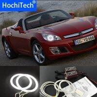 Hochitech Ccfl ชุดดวงตานางฟ้า6000K ไฟหน้า Ccfl ไฟฮาโลเจนวงแหวนสีขาวสำหรับ Opel Gt Roadster 2007 2008 2009 2010