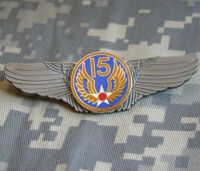 tomwang2012. Fifteenth Air Force 15th AF USAF Military Pilot Wing Badge Insignia Metal Pin