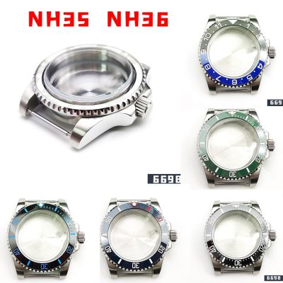 40 Mm 316L Stainless Steel Case Sapphire Glass Without Large Mirror Window Ceramic GMT Bezel Is Suitable For NH35 NH36 8215