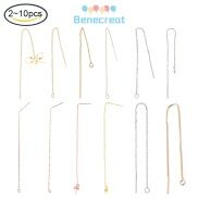 Benecreat Elite 2-10 pc 925 Sterling Silver Ear Stud Findings Carved with