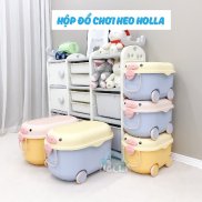 Thùng đựng đồ chơi Heo Holla 3in1 có bánh xe và tay kéo