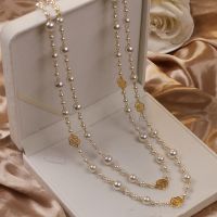 【CC】 Pearls Necklace Chain Layers Fashion  Jewelry Collares de moda