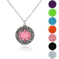 35mm Felt Pendant Hollow Aromatherapy Diffuser Necklace Oils Jewelry